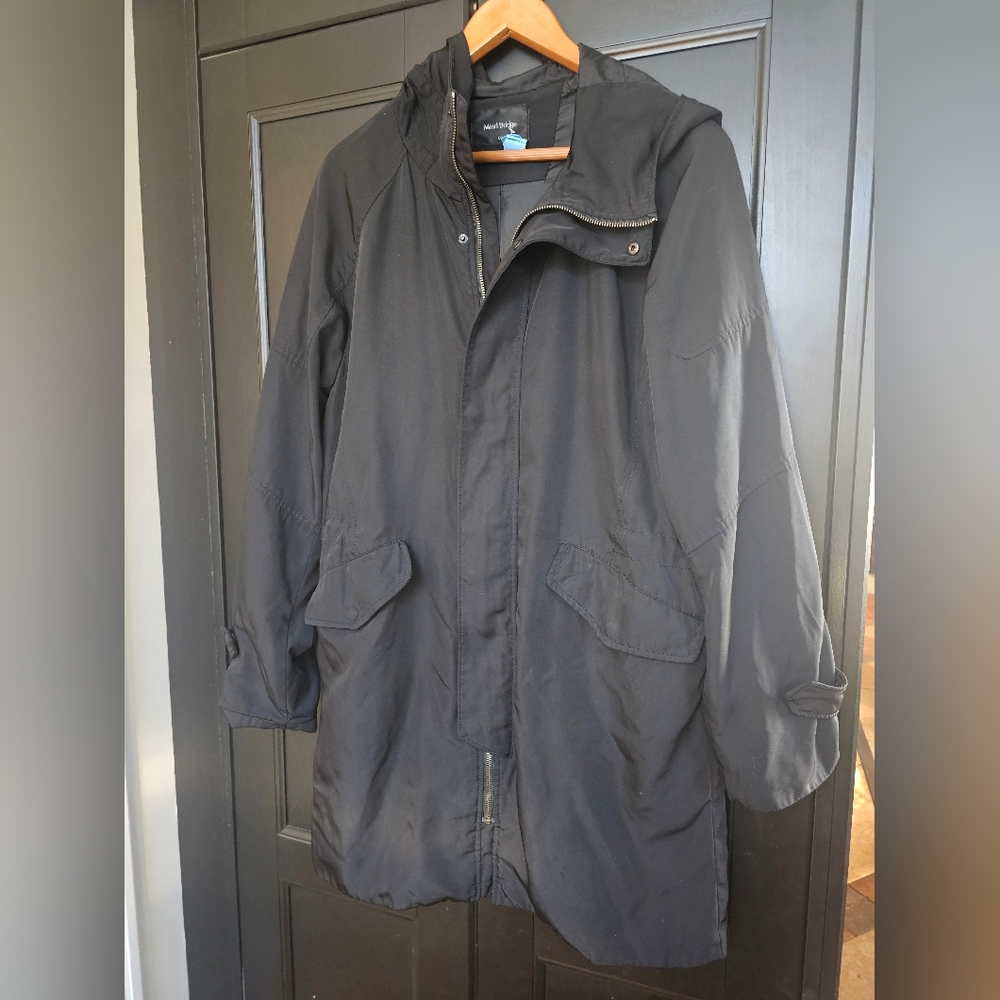 Mind Bridge Men's Black Hooded Jacket- Neo Commuter- Size 100 (M/L) - Picture 3 of 8